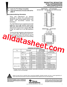 SN74AHCT240DBLE型号图片