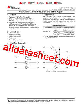 SN74AHCT240DWE4型号图片