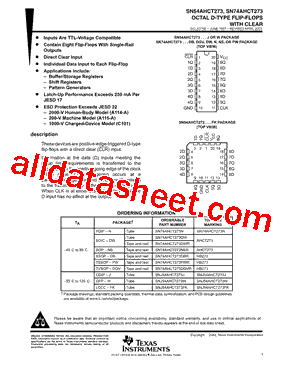 SN74AHCT273DWRG4型号图片