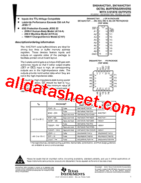 SN74AHCT541DWR型号图片