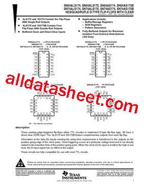 SN74ALS174DE4型号图片