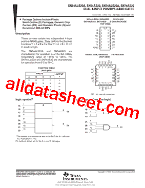 SN74ALS20ADR型号图片