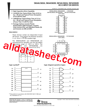 SN74ALS832ADWRG4型号图片