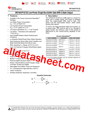 SN74AUP1G125DRLR型号图片