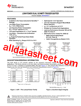 SN74AUP2G17YFPR型号图片