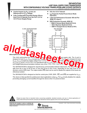 SN74AVC4T245PWRE4型号图片