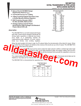 SN74BCT533型号图片