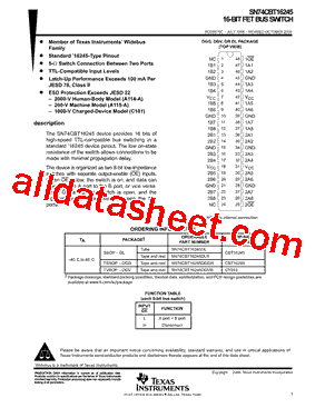 SN74CBT16245DLR型号图片