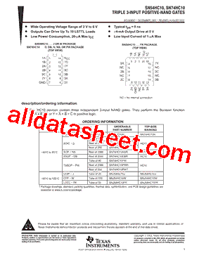 SN74HC10PWT型号图片