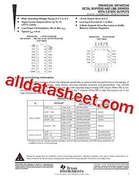 SN74HC240DWRG4型号图片