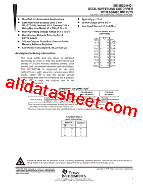 SN74HC244QDWRQ1型号图片