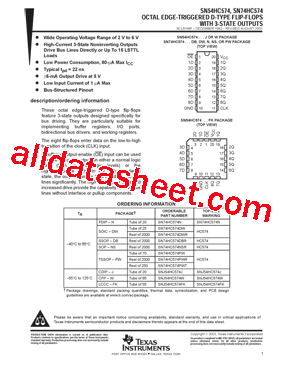 SN74HC574PWT型号图片