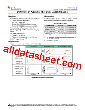 SN74HCS165QDRQ1型号图片