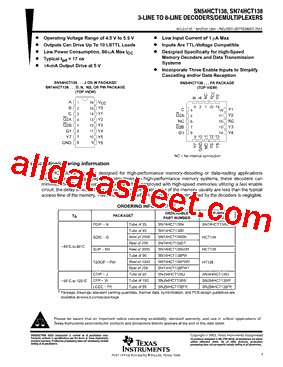 SN74HCT138DRE4型号图片
