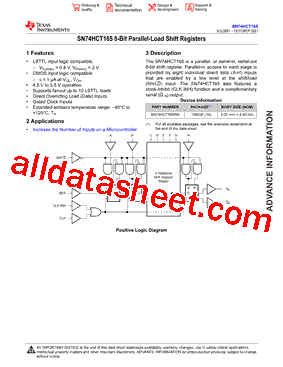 SN74HCT165PW型号图片