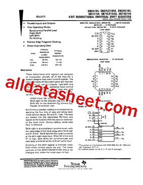 SN74LS194AN型号图片