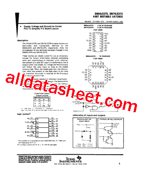 SN74LS375NSRE4型号图片