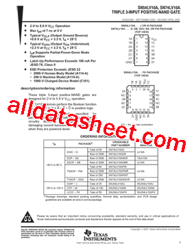 SN74LV10ADE4型号图片