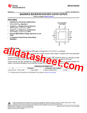 SN74LV125AQRGYRQ1型号图片