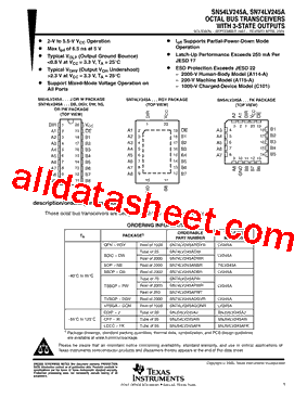 SN74LV245APWE4型号图片