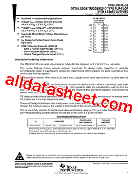 SN74LV374ATPWRQ1型号图片
