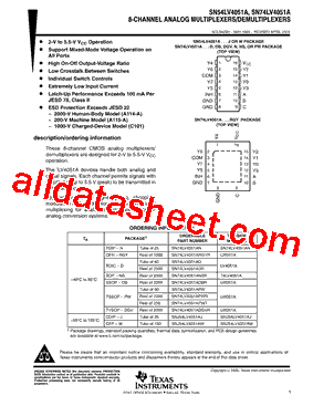 SN74LV4051ADBRG4型号图片