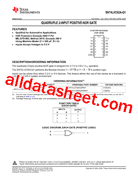 SN74LVC02AQPWRQ1型号图片