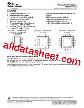 SN74LVC04ADE4型号图片