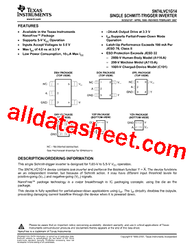 SN74LVC1G14DBVTE4型号图片