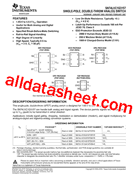 SN74LVC1G3157DRYR型号图片