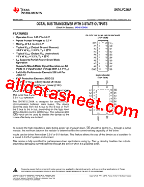 SN74LVC245ADWRE4型号图片