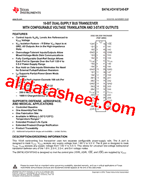 SN74LVCH16T245-EP型号图片