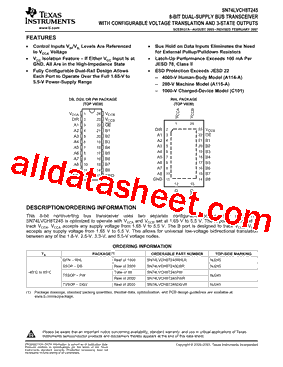 SN74LVCH8T245DGVRG型号图片