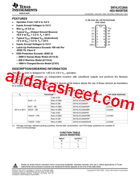 SN74LVCU04ADGVRG4型号图片