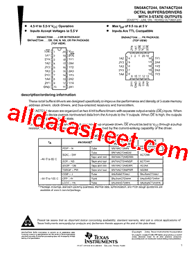SNJ54ACT244FK型号图片