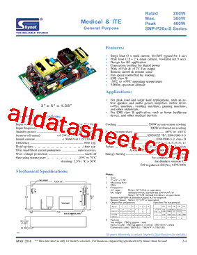 SNP-P20X-S型号图片