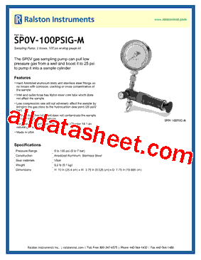SP0V-100PSIG-M型号图片