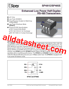 SP481ECP型号图片