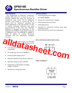 SP6016E型号图片