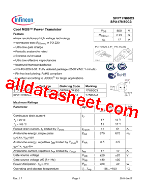 SPA17N80C3_11型号图片