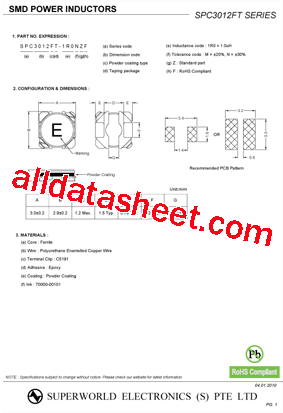 SPC3012FT-R68NZF型号图片