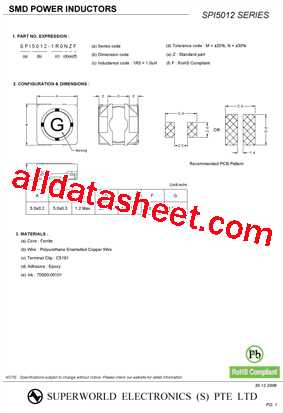 SPI5012-3R3NZF型号图片