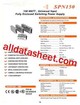 SPN150-15S型号图片