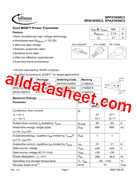 SPP21N50C3_07型号图片