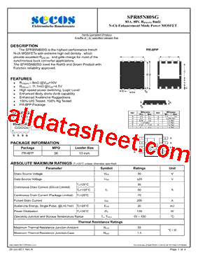 SPR85N80SG型号图片