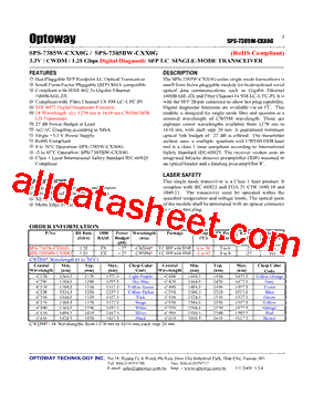 SPS-7385BW-CXX0G型号图片