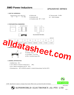 SPS252010C150MF型号图片