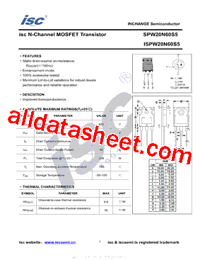 SPW20N60S5型号图片