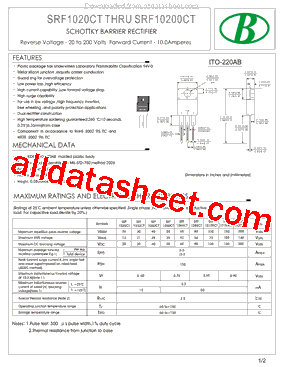 SRF1040CT-40V-ITO-220AB型号图片