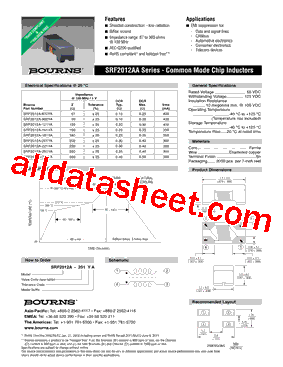 SRF2012A-201YA型号图片